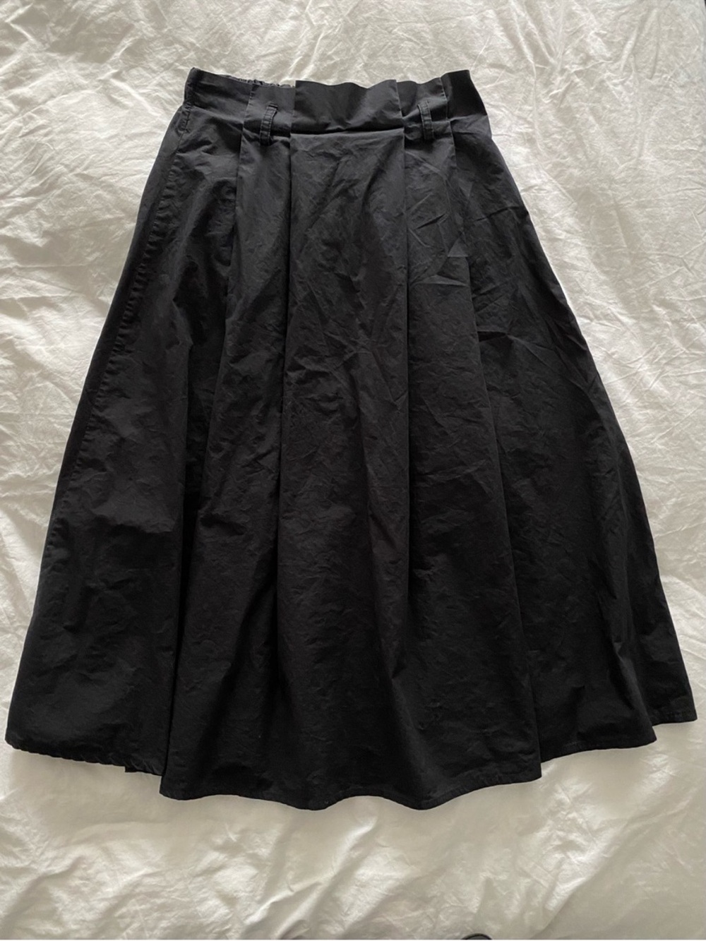 Vintage Luna Allegra Midi Skirt Made in Italy Small Black